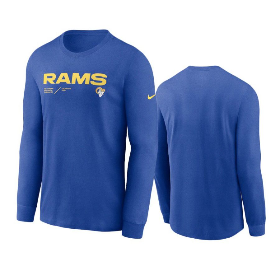 rams royal infographic long sleeve t shirt