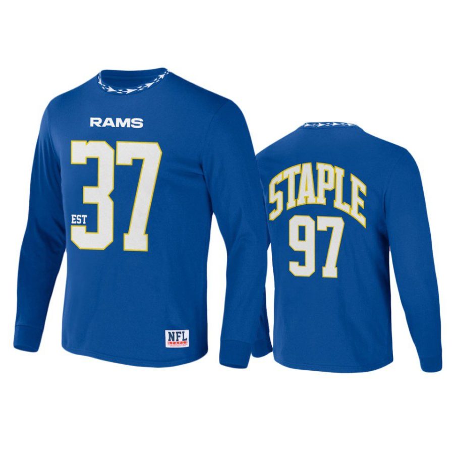 rams royal staple core long sleeve t shirt