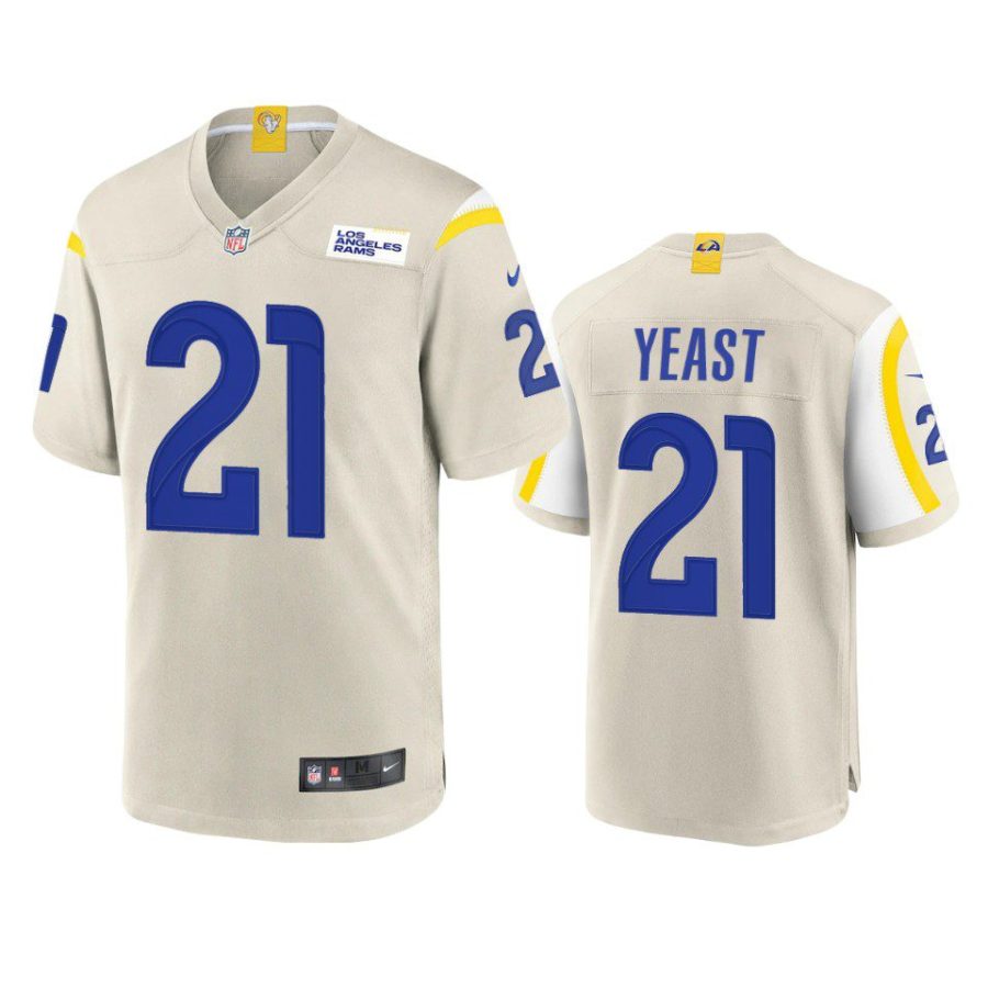 rams russ yeast game bone jersey