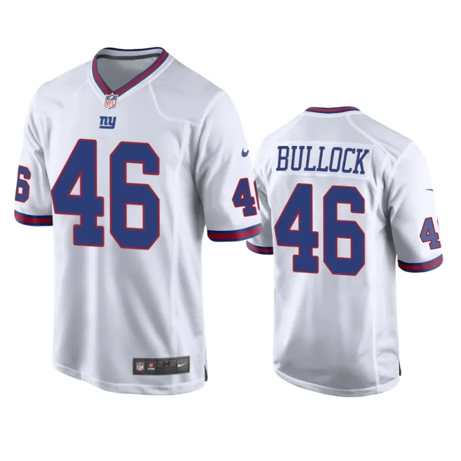 randy bullock giants white game jersey