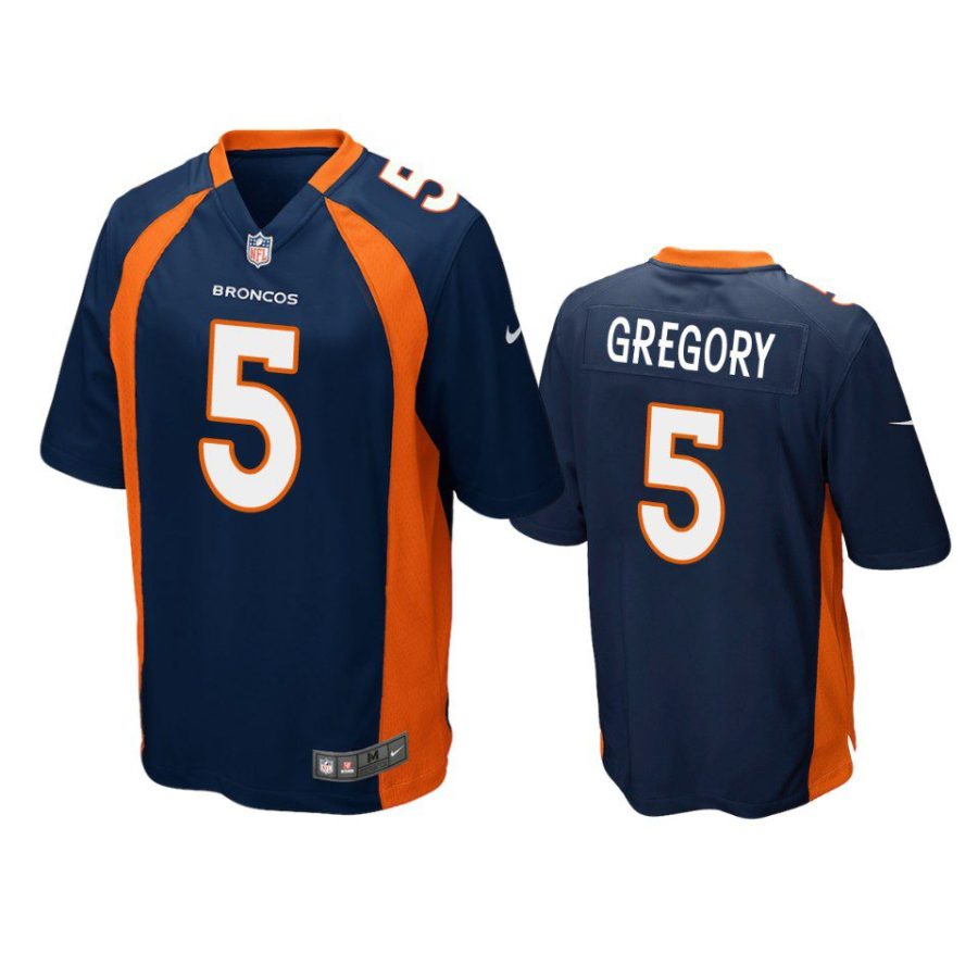 randy gregory broncos game navy jersey