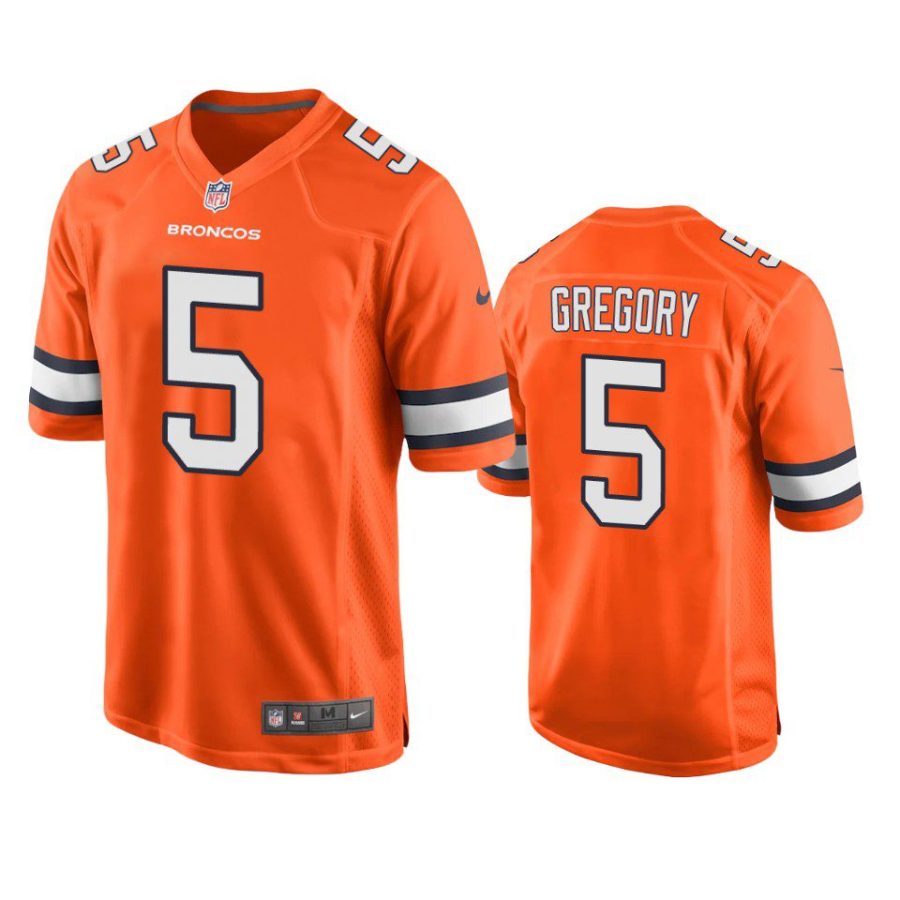 randy gregory broncos orange alternate game jersey