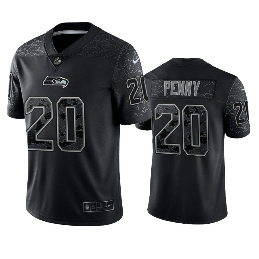 rashaad penny seahawks black reflective limited jersey