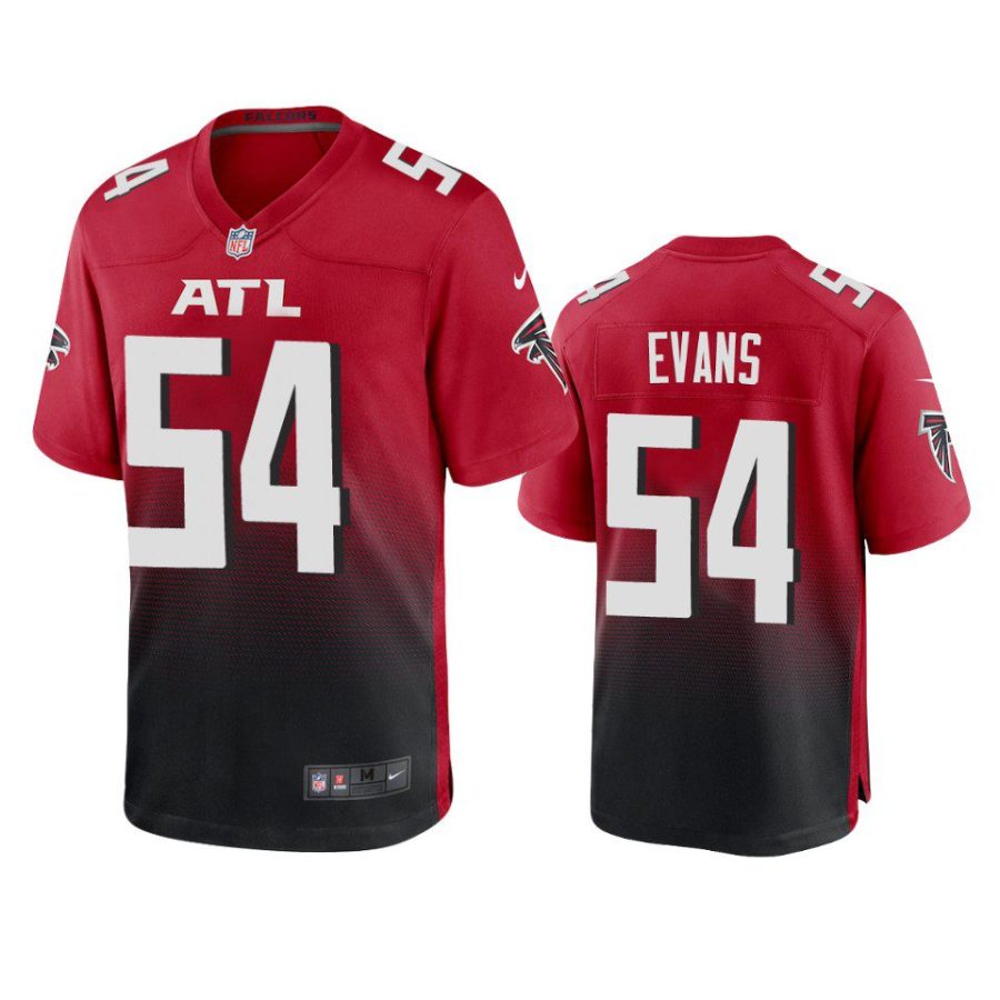 rashaan evans falcons red game jersey