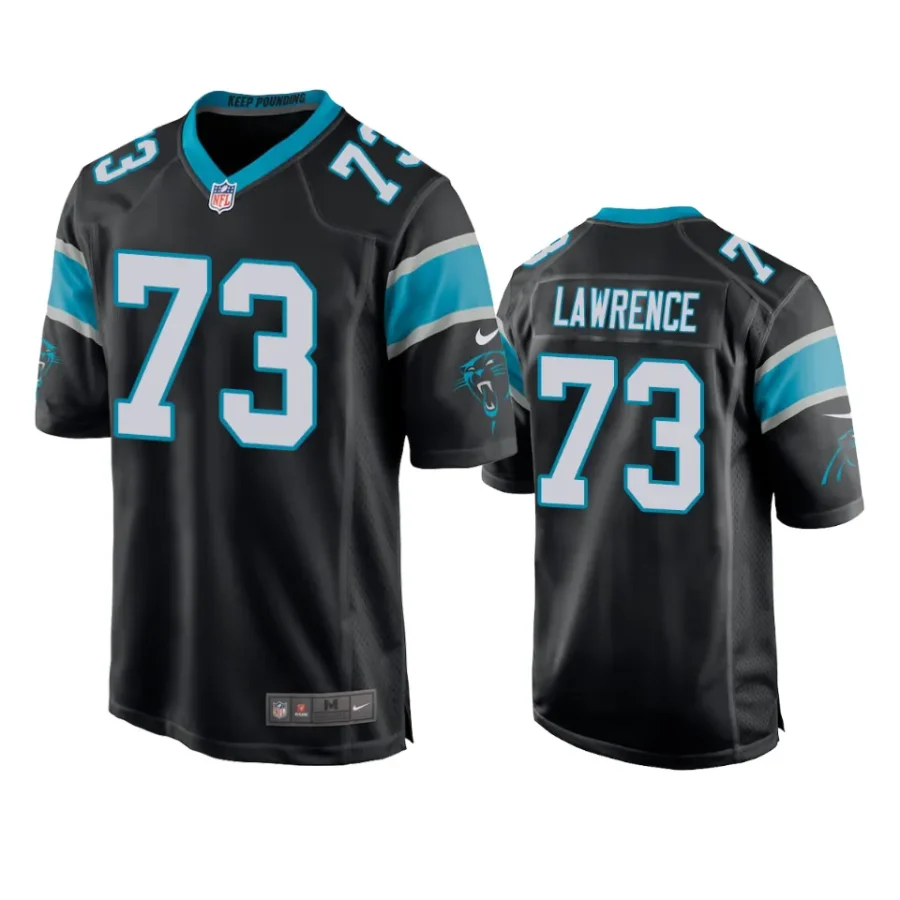 rashard lawrence panthers black game jersey