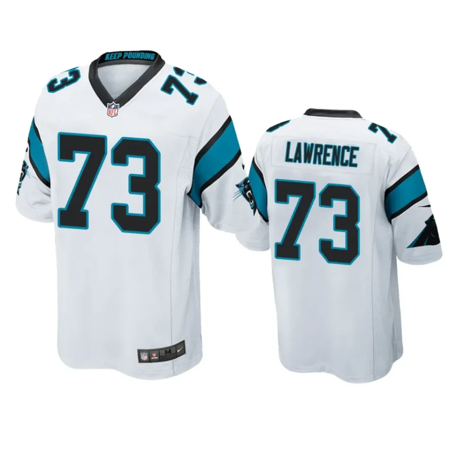 rashard lawrence panthers white game jersey