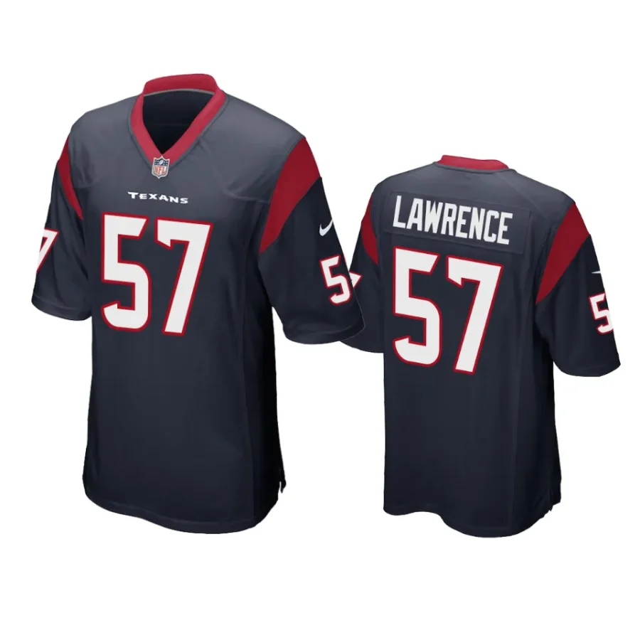 rashard lawrence texans navy game jersey