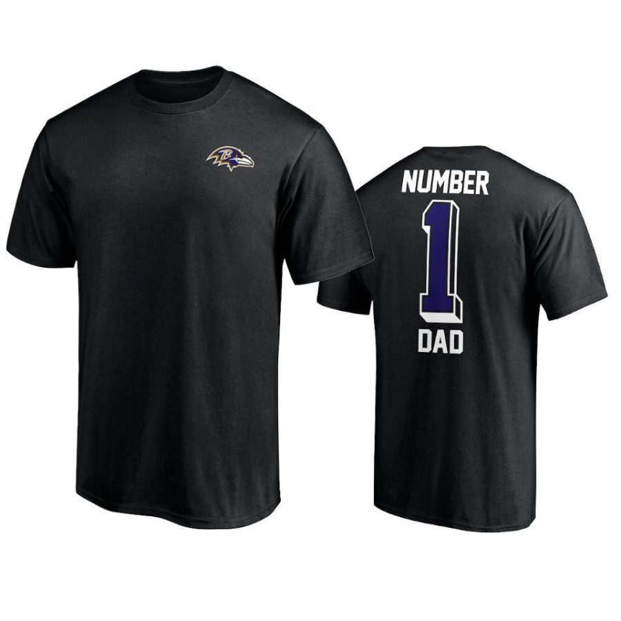 ravens black fathers day number one dad t shirt