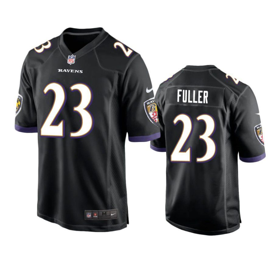 ravens kyle fuller game black jersey