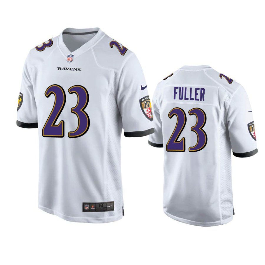 ravens kyle fuller game white jersey