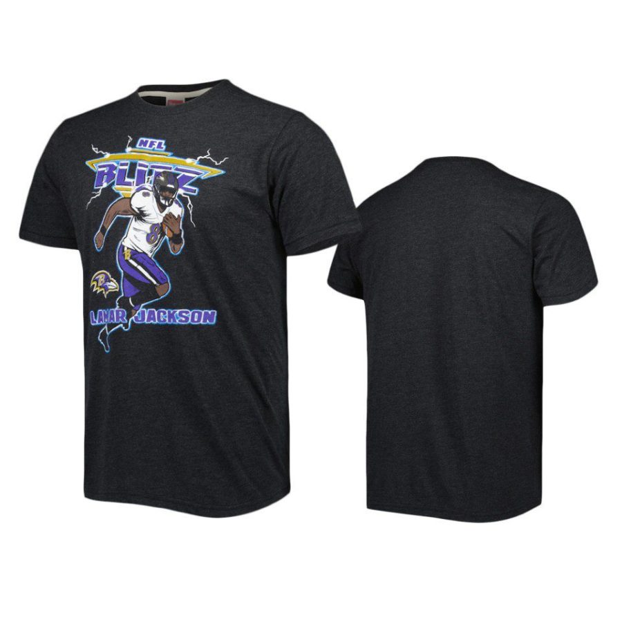 ravens lamar jackson charcoal nfl blitz homage t shirt