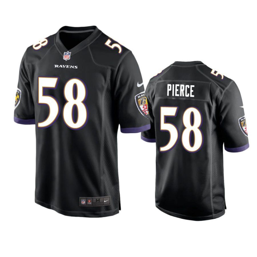 ravens michael pierce game black jersey