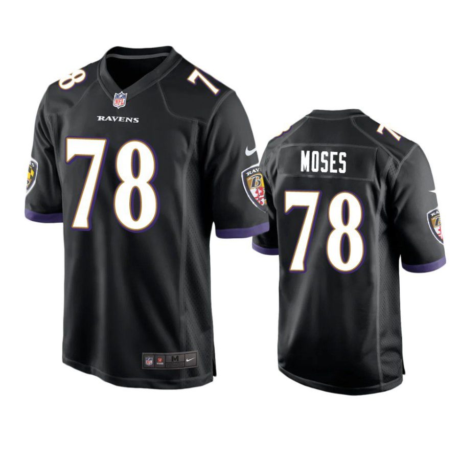 ravens morgan moses game black jersey