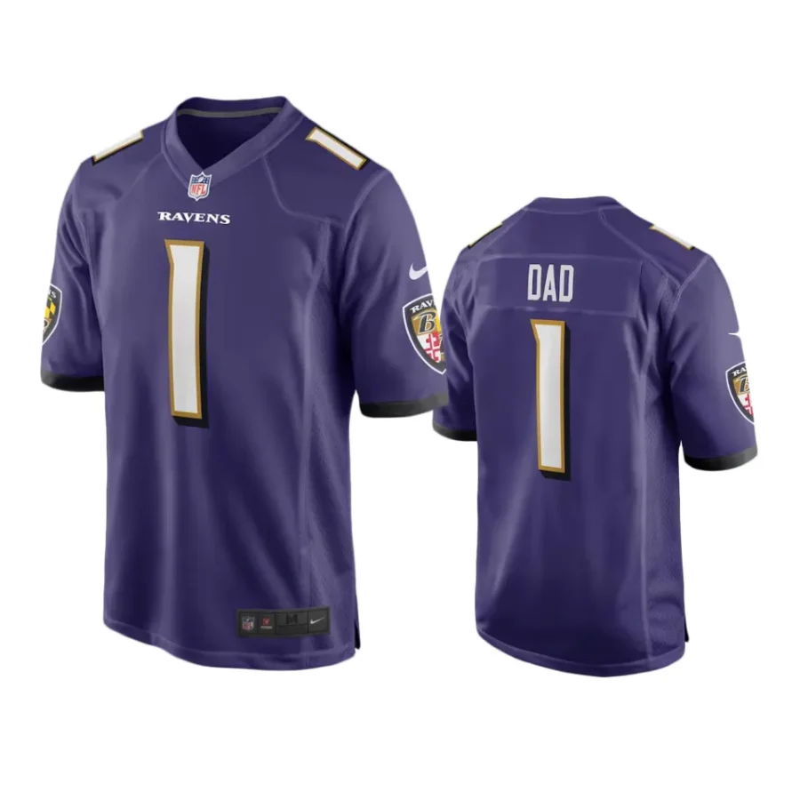 ravens purple number 1 dad jersey