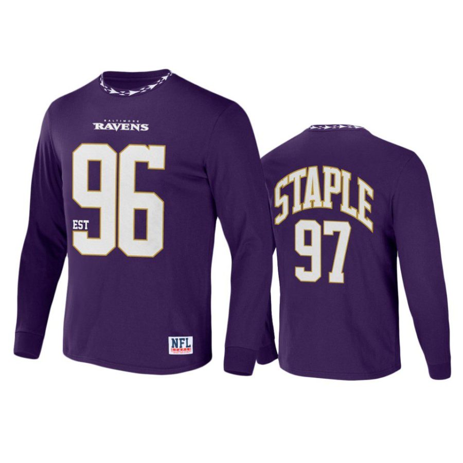 ravens purple staple core long sleeve t shirt