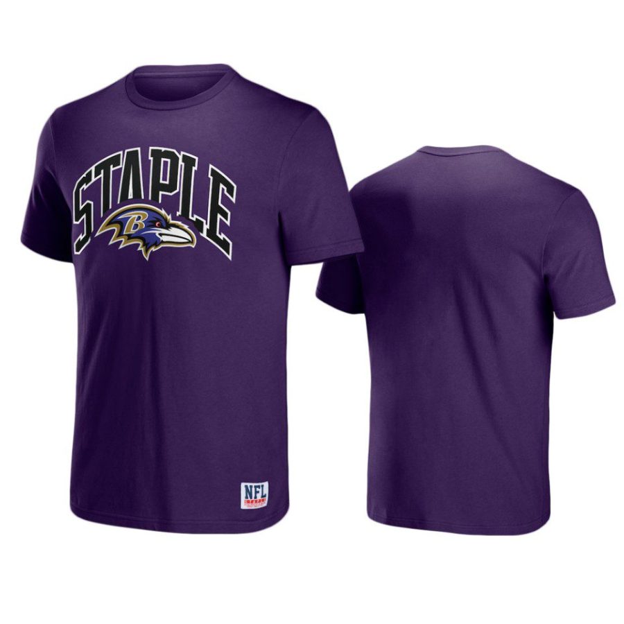 ravens purple staple logo lockup t shirt