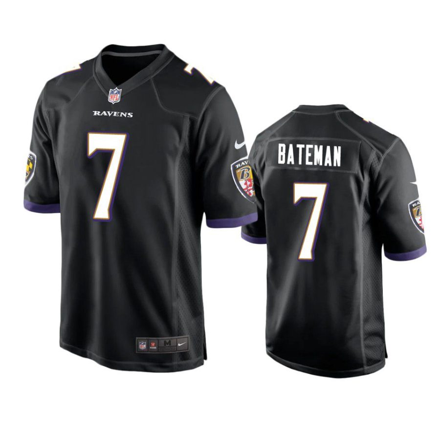 ravens rashod bateman game black jersey