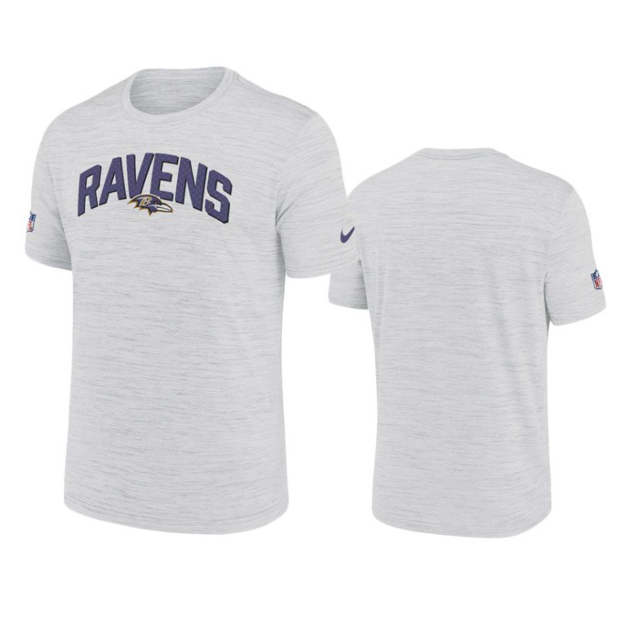 ravens white velocity athletic stack performance t shirt