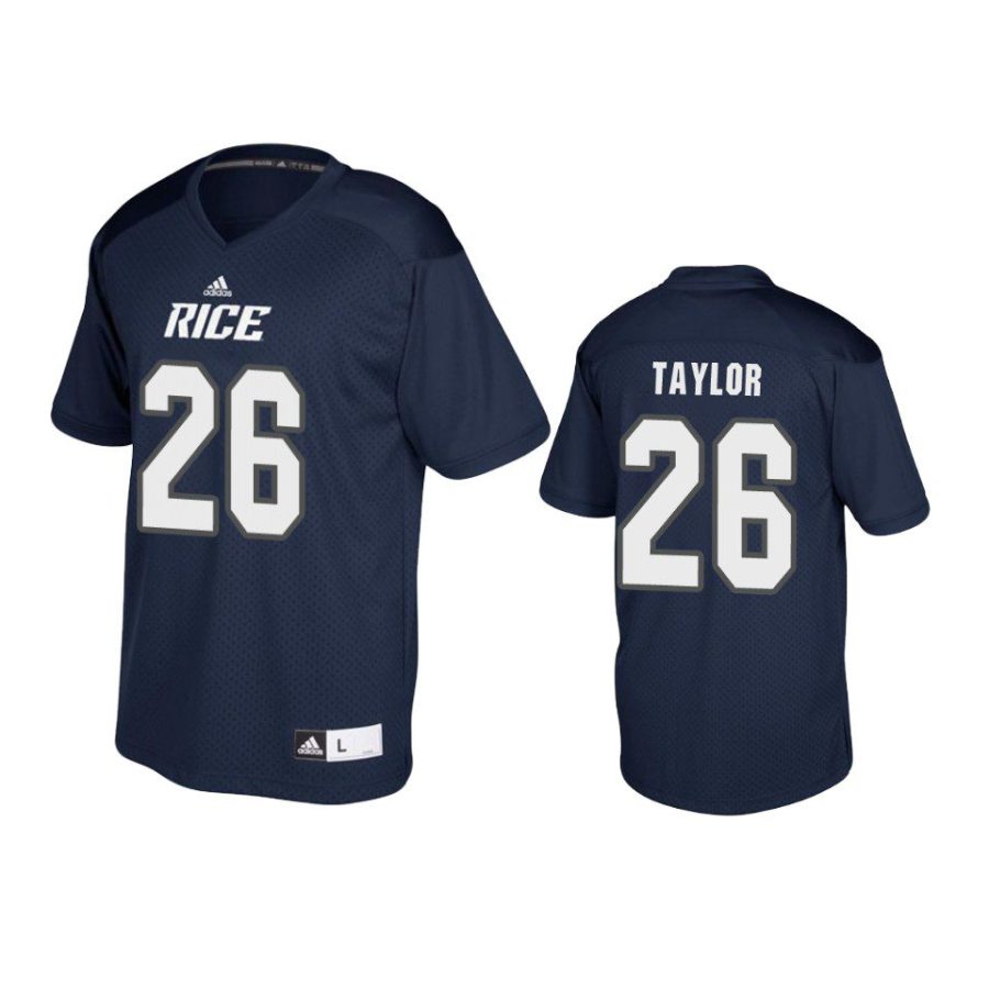 rice owls gabe taylor navy replica football jersey