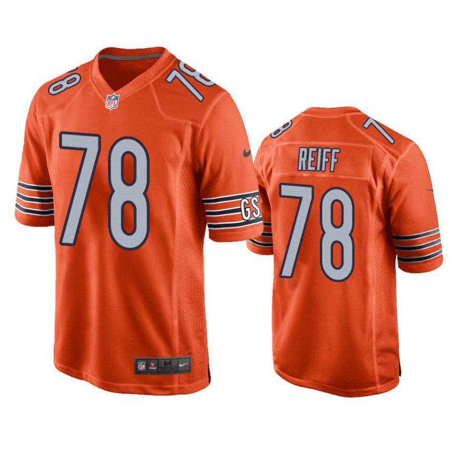 riley reiff bears alternate game orange jersey