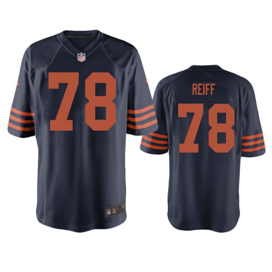riley reiff bears throwback game navy jersey