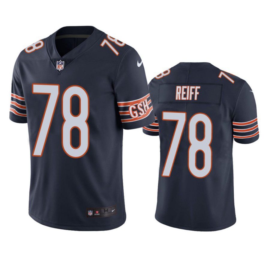 riley reiff bears vapor limited navy jersey