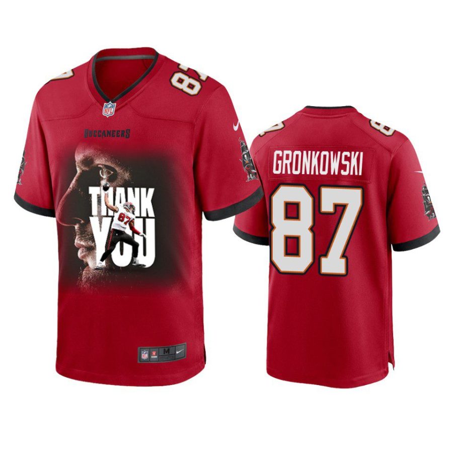 rob gronkowski buccaneers red great retirement game jersey