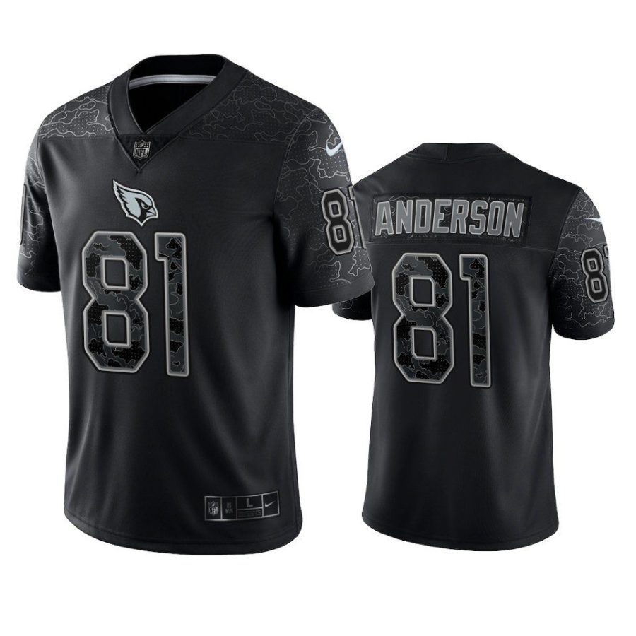 robbie anderson cardinals reflective limited black jersey