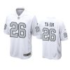 rock ya sin raiders white alternate game jersey