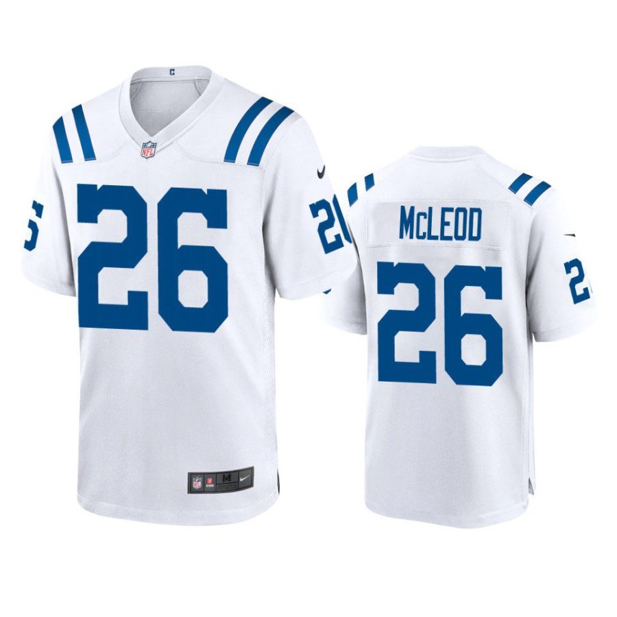 rodney mcleod colts game white jersey