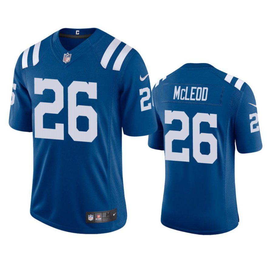 rodney mcleod colts vapor limited royal jersey