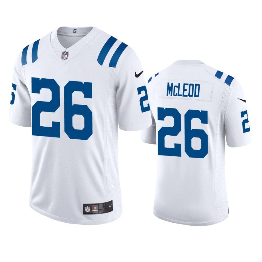 rodney mcleod colts vapor limited white jersey