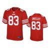 ross dwelley game youth scarlet jersey