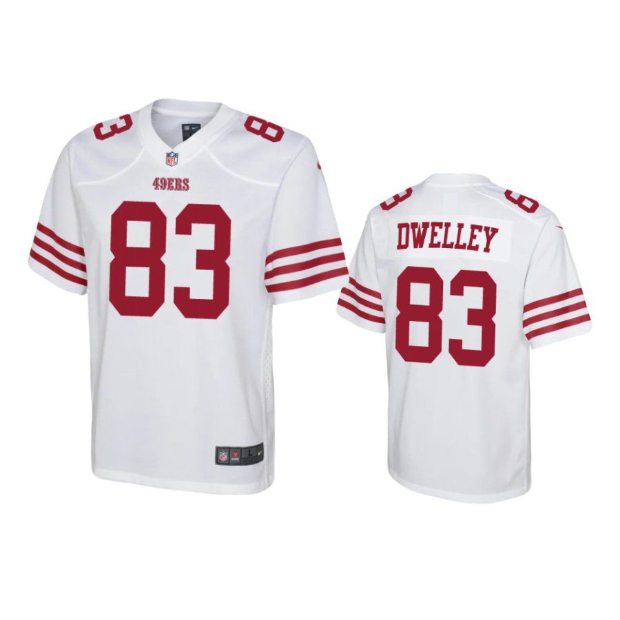 ross dwelley game youth white jersey