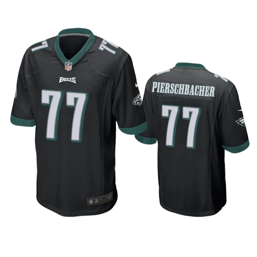 ross pierschbacher eagles black game jersey