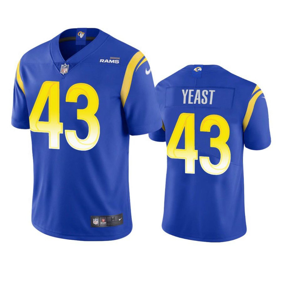 russ yeast rams royal vapor jersey