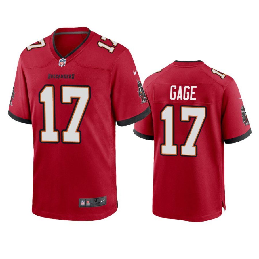 russell gage buccaneers red game jersey