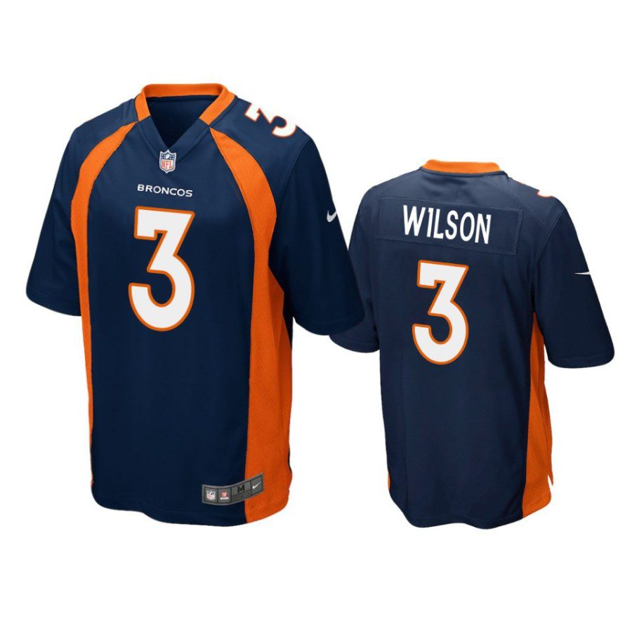 russell wilson broncos navy game jersey