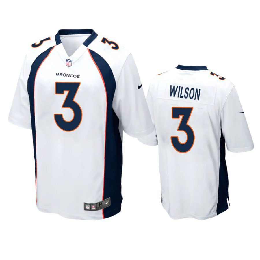 russell wilson broncos white game jersey