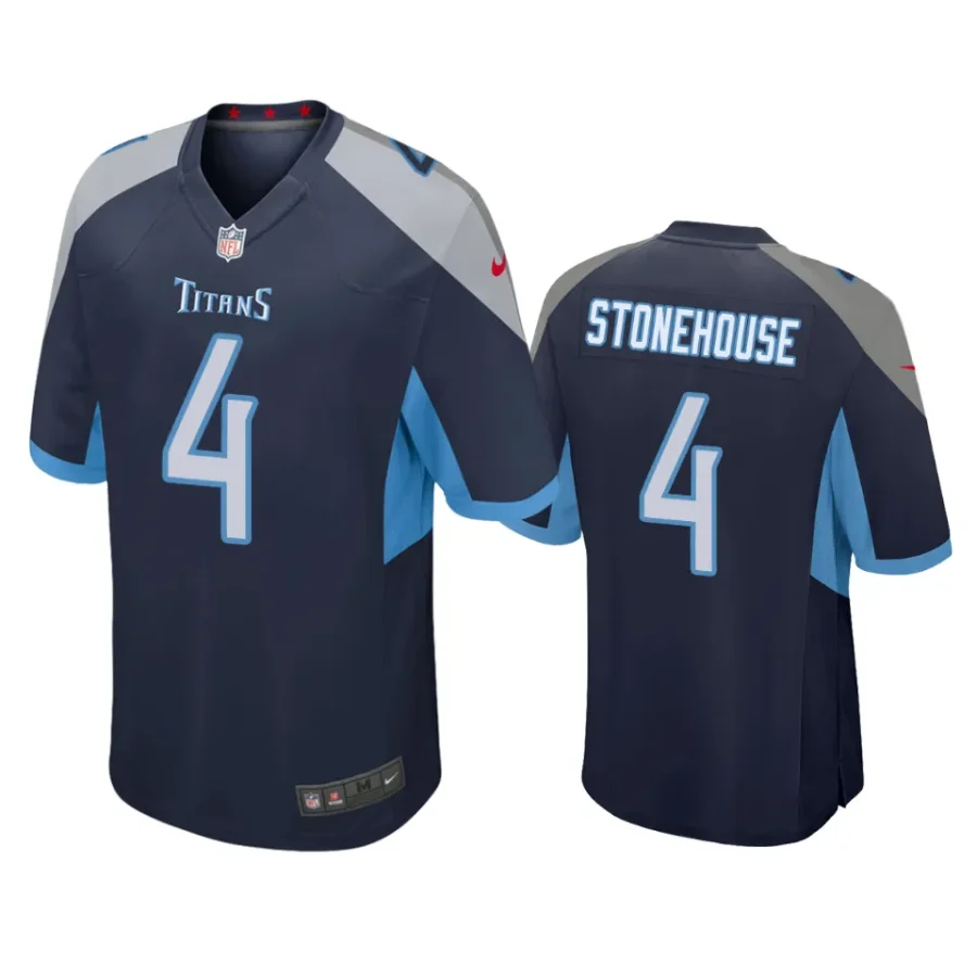 ryan stonehouse titans navy game jersey