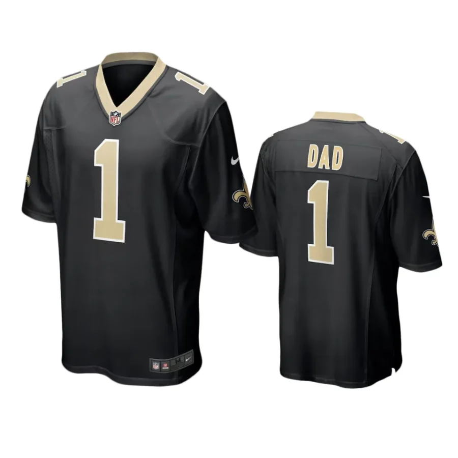 saints black number 1 dad jersey