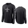 saints black rflctv name logo t shirt