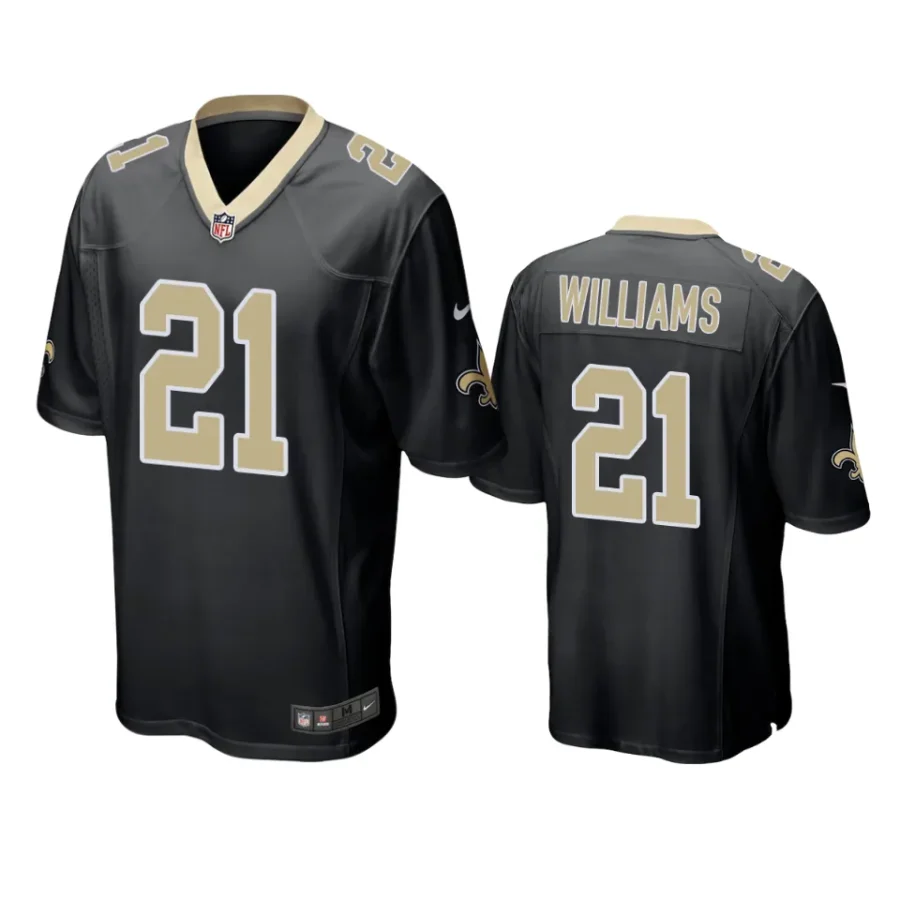 saints jamaal williams game black jersey