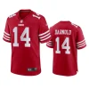 sam darnold 49ers scarlet game jersey