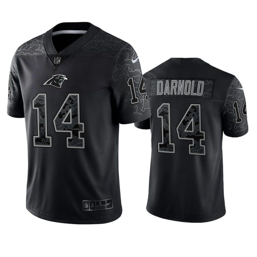 sam darnold panthers reflective limited black jersey