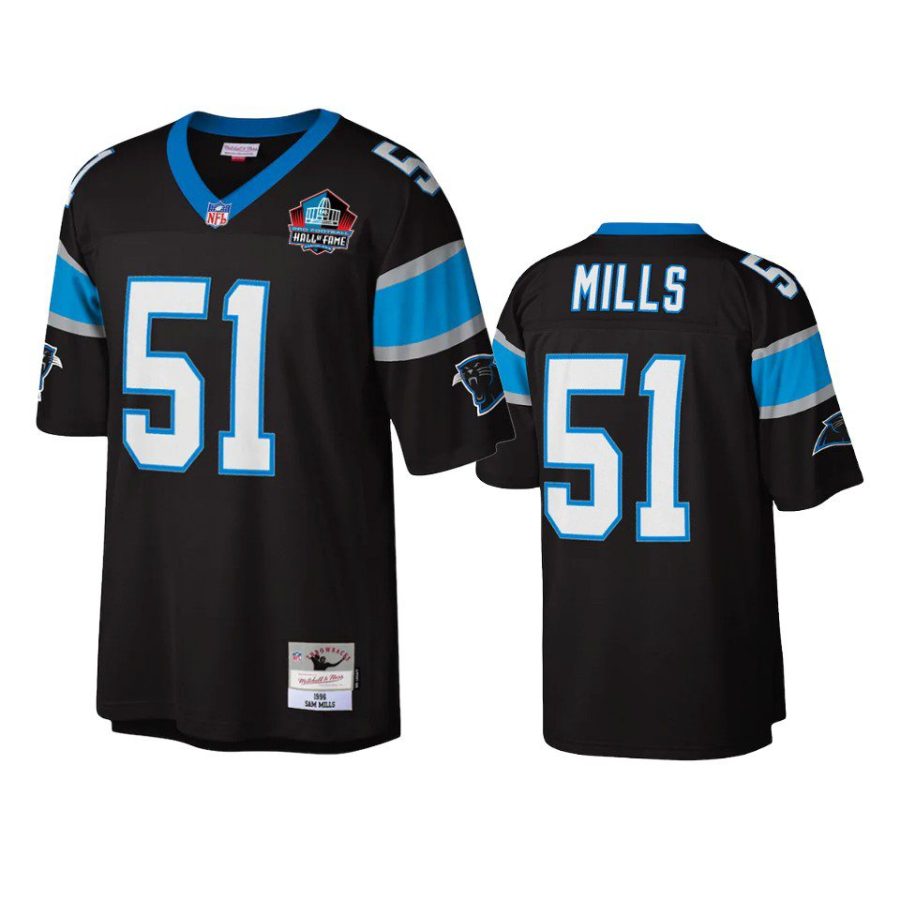 sam mills panthers black pro football hall of fame class of 2022 legacy replica jersey