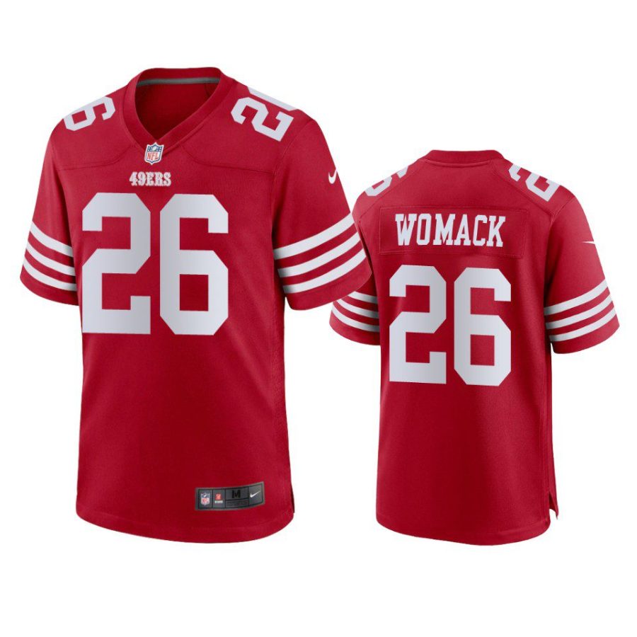 samuel womack 49ers game scarlet jersey