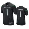 sauce gardner jets black game jersey