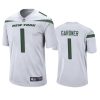 sauce gardner jets white game jersey