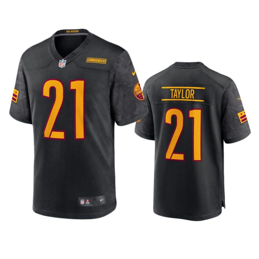 sean taylor commanders alternate game black jersey